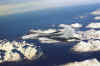 Over the fjords of Greenland.