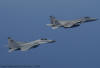 MiG-29 in formation with an F-15 EAGLE.