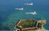 Unsere Formation �ber Fort Jefferson.