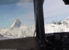 Im Anflug auf den bekanntesten Berg in der Schweitz: das Matterhorn!